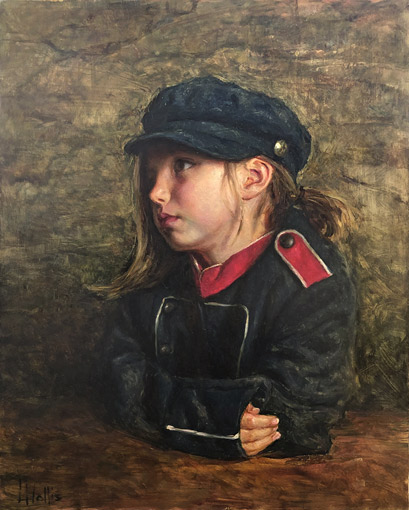 Luke Hollis NZ portrait artist, Elsewhere, Oil on Board